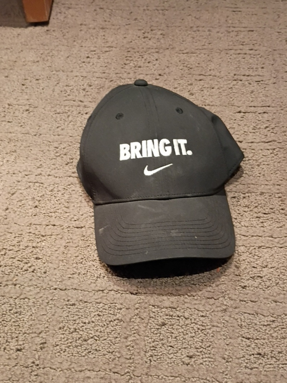 Nike Black Cap with 'BRING IT.' Embroidery